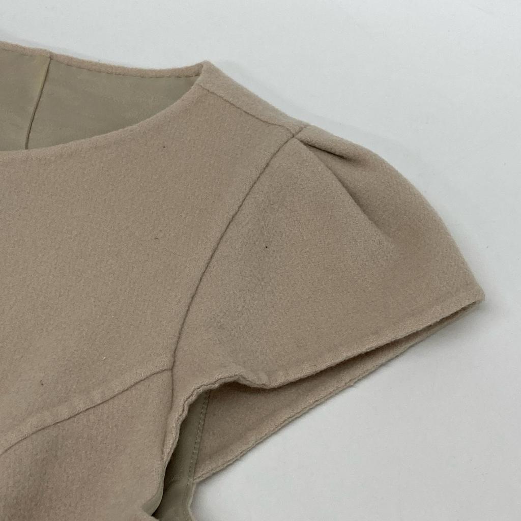 FOXEY 24331 Beige Cashmerex Wool Sleeveless One-piece Dress 40 beigeUsed