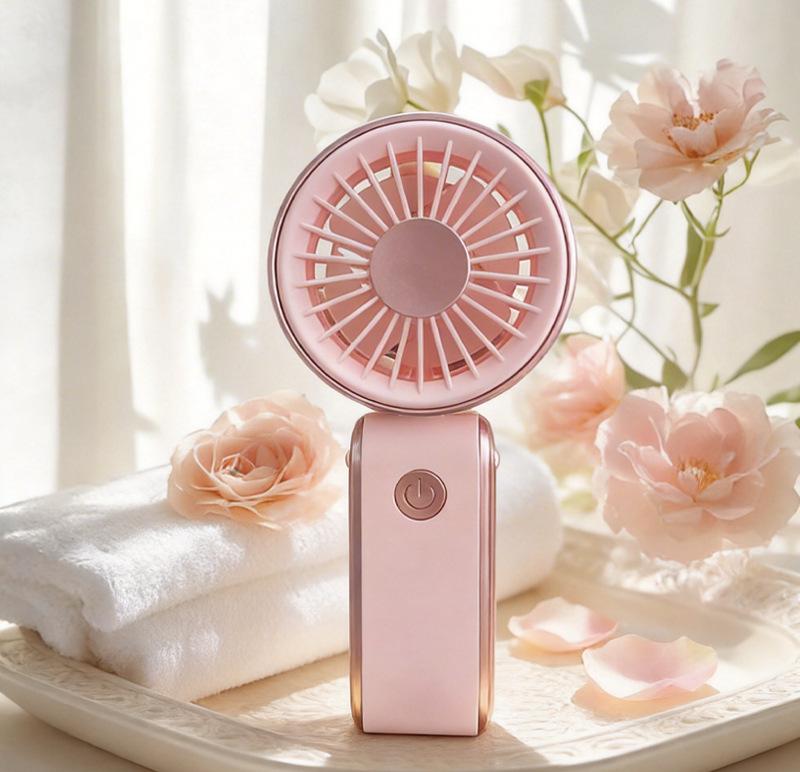 Creative Cartoon Mini Handheld Fan with USB Charging and Phone Holder