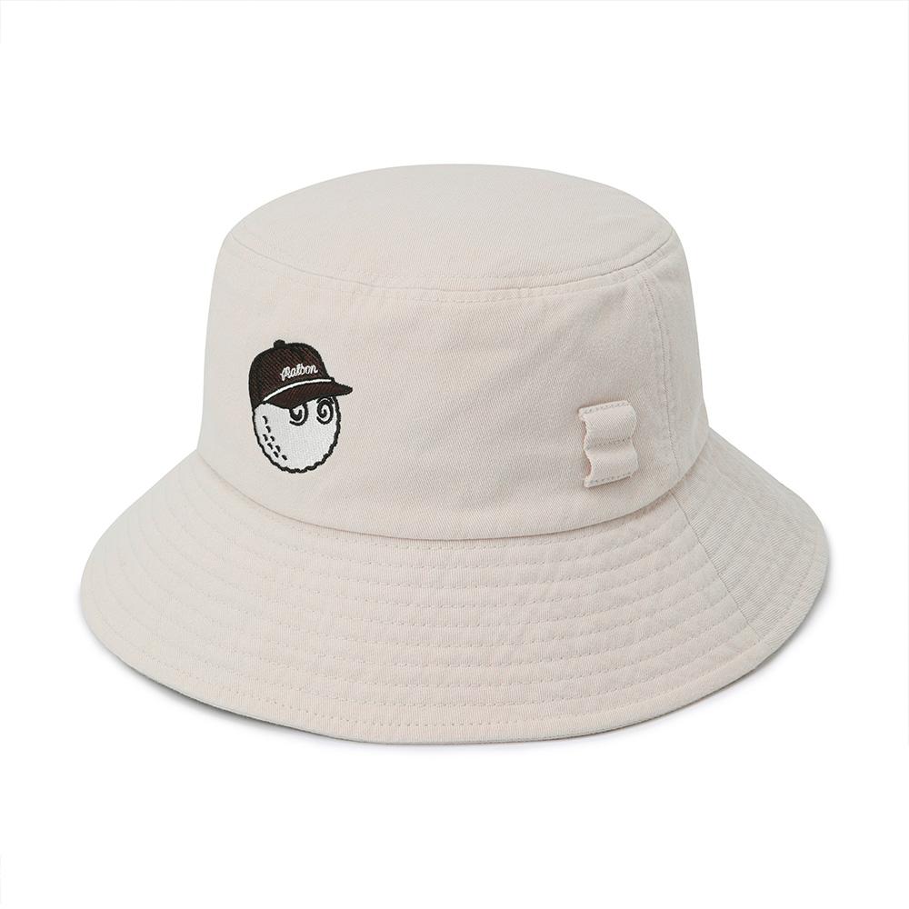 MALBON GOLF New Basic Logo Bucket Hat Beige