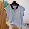 Striped Polo T-shirt Women's Summer Top