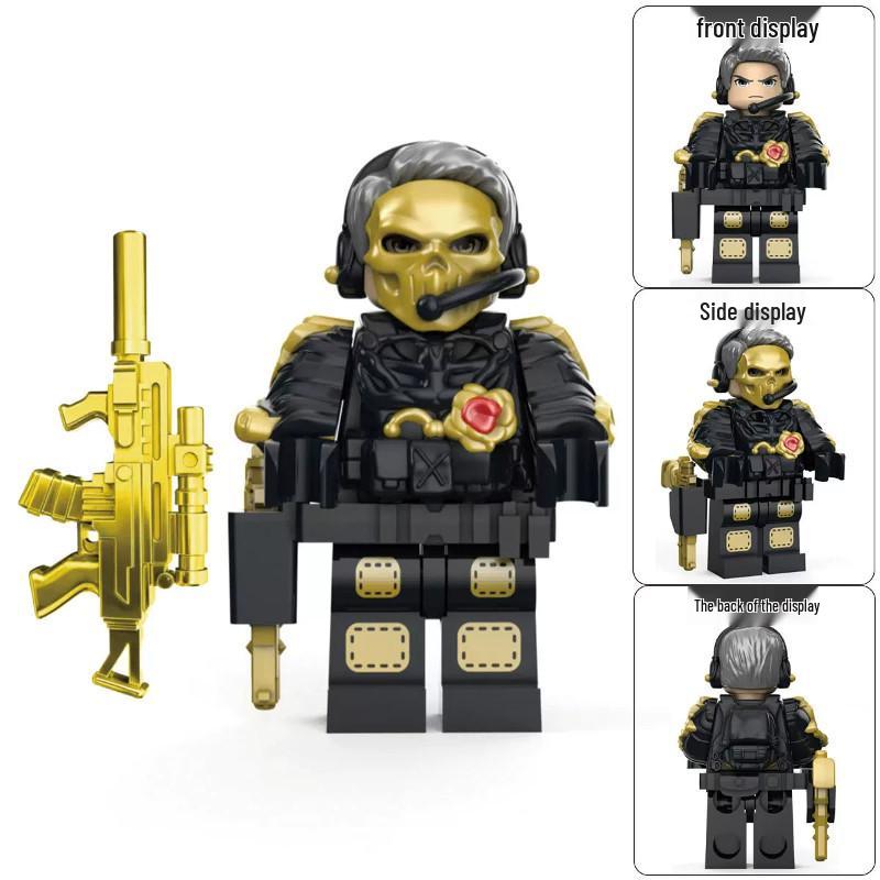 Delta Action Gold Rose Red Wolf Iron Mask Judge Weilon GTI Agent Military Block Figure Toy