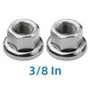 20G Bikes Crew Nut 2PCS 3/8 Dark Silver High Quality