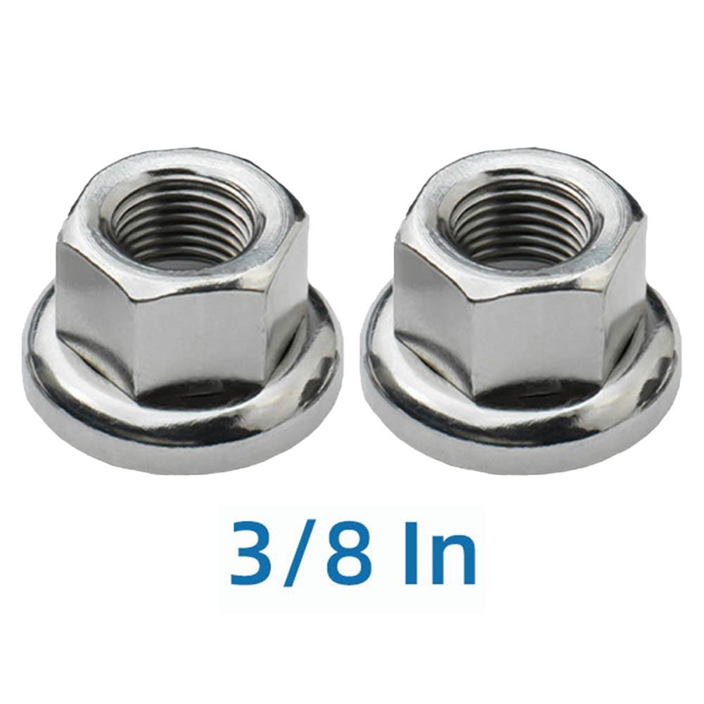 20G Bikes Crew Nut 2PCS 3/8 Dark Silver High Quality