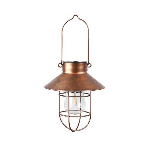 Solar Outdoor Courtyard Light Retro Pendant Light Garden Iron Art Pendant Light Camping Balcony Atmosphere Decoration Small Night Light