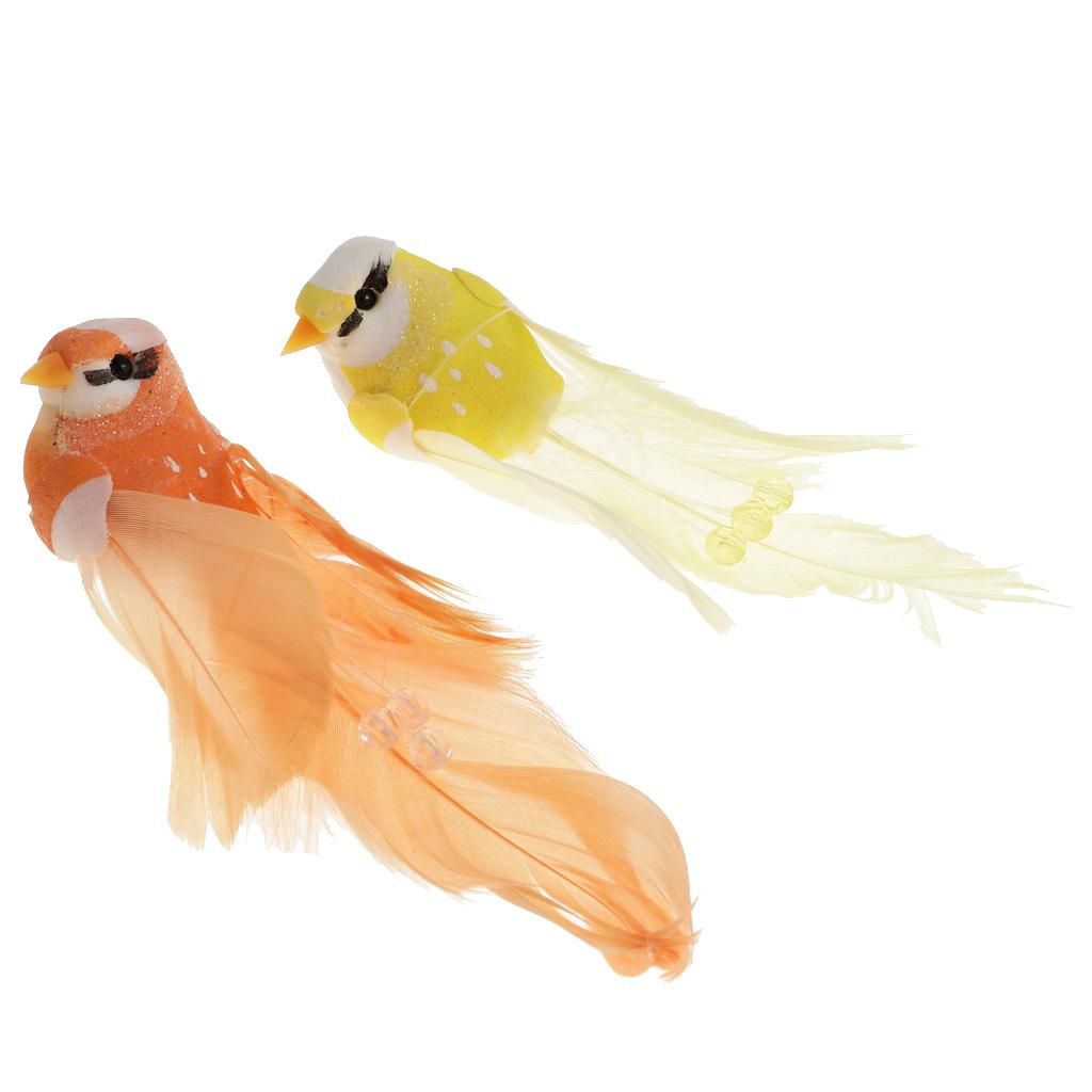 Decorative Birds Artificial Foam Feather Simulation for Home Garden Party Wedding Accent Decor