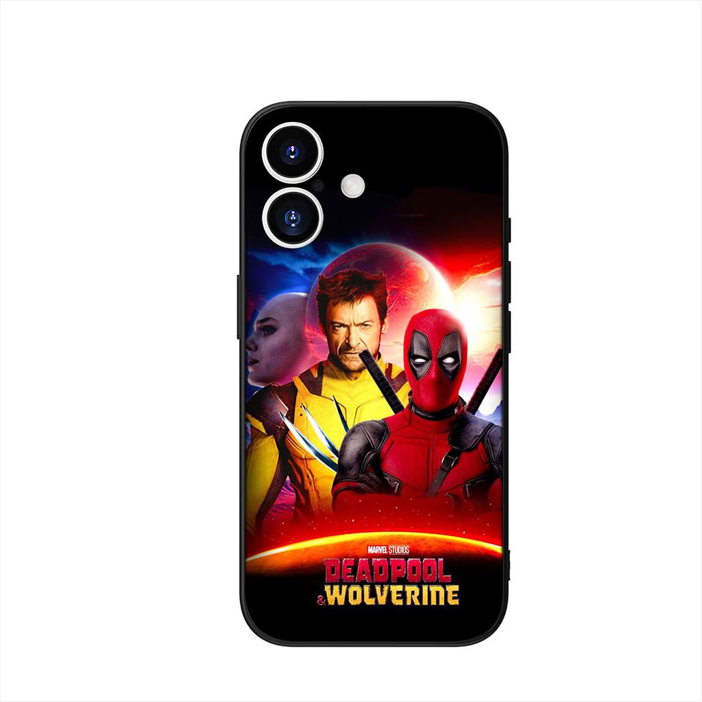 Deadpool Marvel Wolverine Phone Cover Case for Apple iPhone 16 15 14 Plus 13 12 Mini 17 Pro Max + 16E Air 16+ ProMax Casing