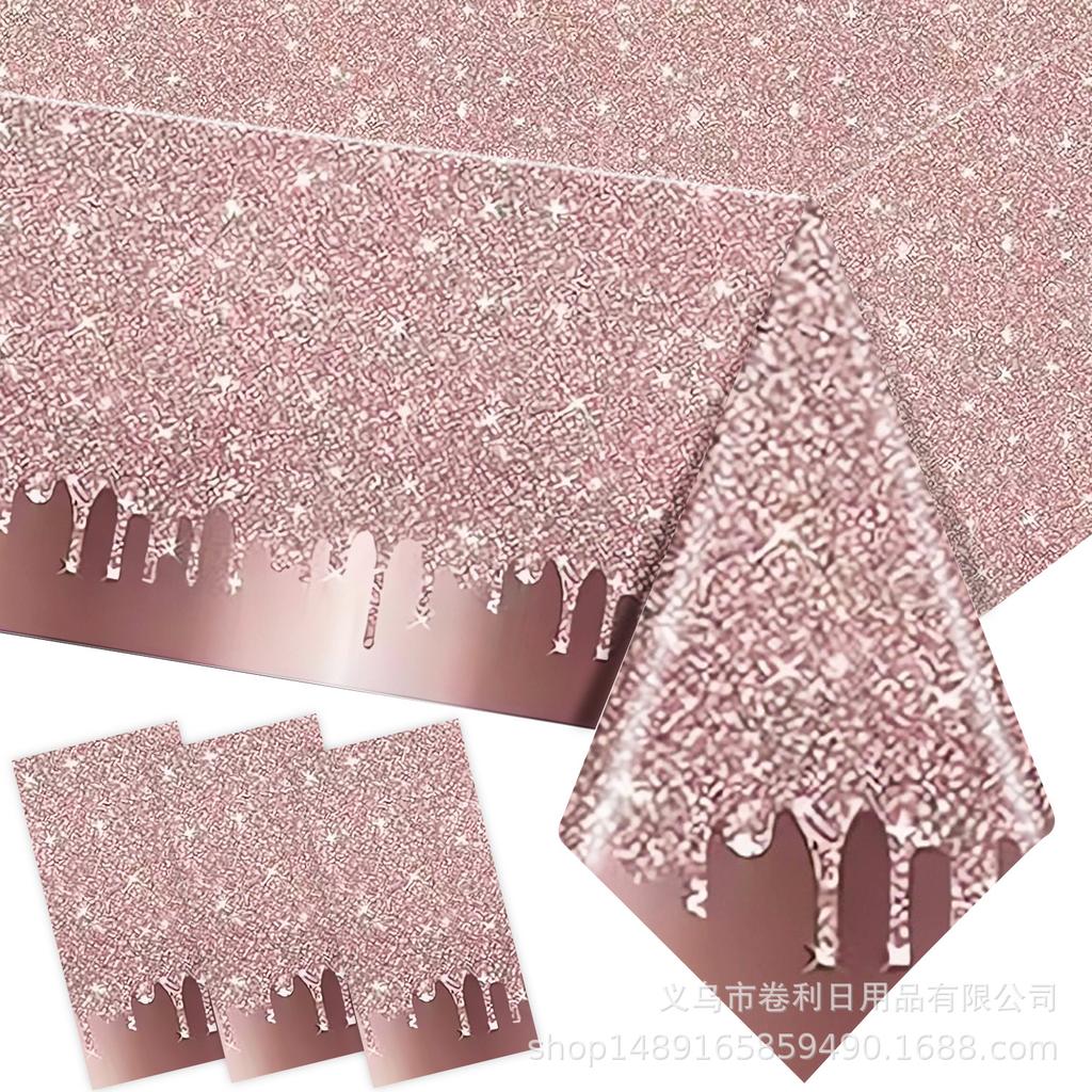 Rose Gold Diamond Tablecloth, Party Supplies, Party Decoration Tablecloth, Wedding Party Atmosphere