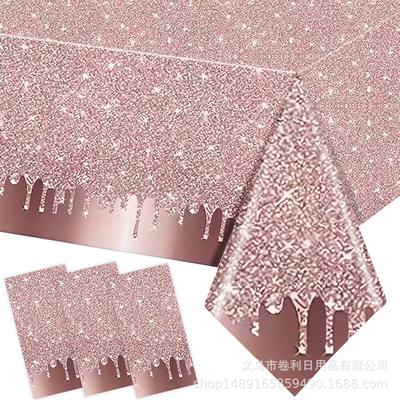 Rose Gold Diamond Tablecloth, Party Supplies, Party Decoration Tablecloth, Wedding Party Atmosphere
