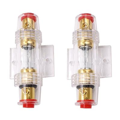 2pcs Fuse Holder Car Audio AGU Fuse Holder Car Audio Fuse Holder Car Audio with 60A Fuse Replacement