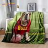 Pătură moale de pluș pentru animale de companie, câine Pit Bull francez de desene animate, pătură de flanel, pătură pentru sufragerie, dormitor, pat, canapea, husă de picnic