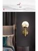 Nordic All-Copper Marble Wall Lamp for Living Room, Bedroom, and Hallway