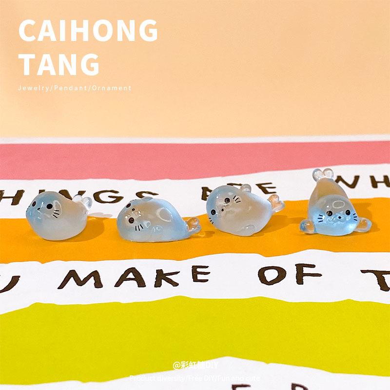 Nová DIY Kreativní Miniaturní Svítící Ozdoba s Mládětem Tuleně