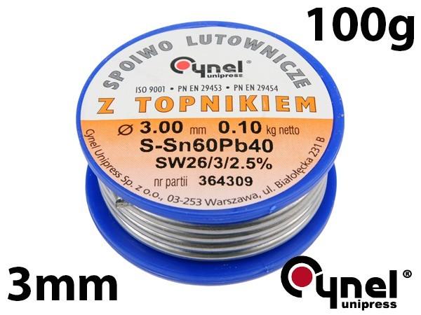 Soldering filler metal sn60pb40 3.0/100 76826 CYNEL