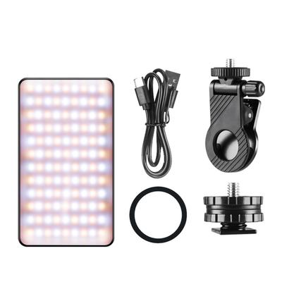 Magnetic RGB Video Light Pocket LED Fill Light 2500K 9000K Dimmable 22 Scene Lighting Effects Video Conference Light