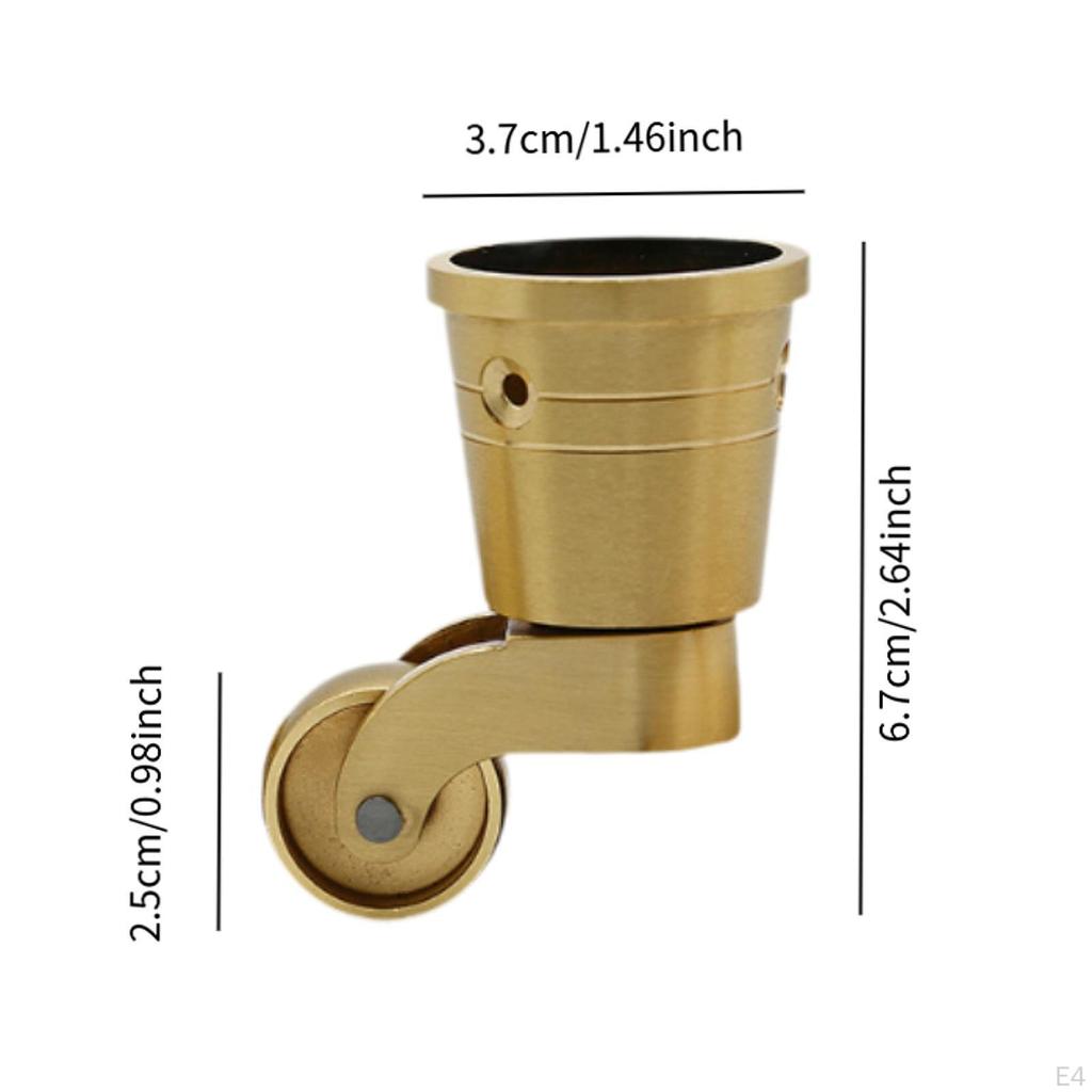 Heavy Duty Swivel Caster Furniture Brass Wheels