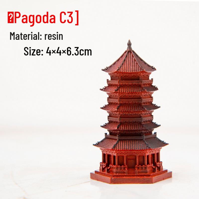 Ancient Architecture Bonsai Pavilion Ornament for Fish Tank and Aquaterrarium Landscaping