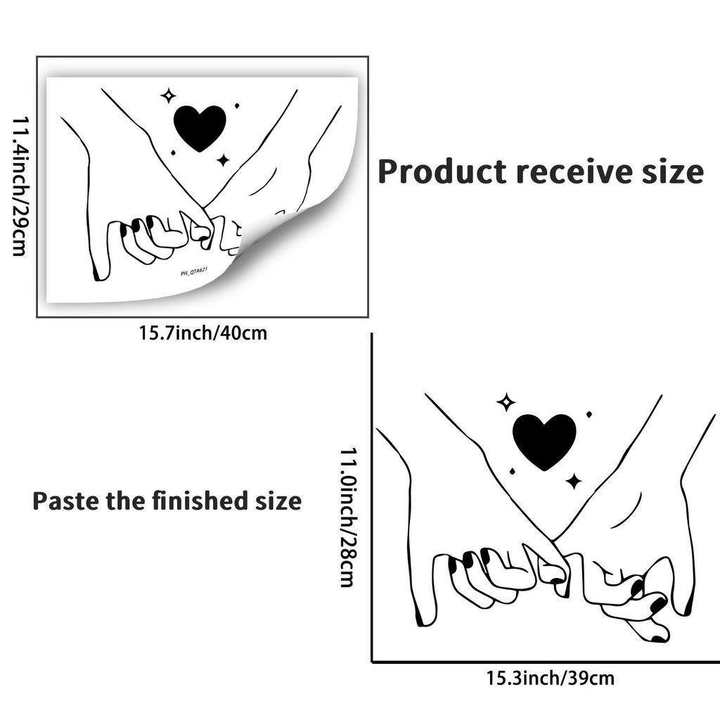 Valentine's Day Romantic Love Wall Stickers for Couples - Home & Living Room Decor