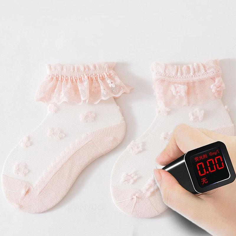 Baby Girl Socks Breathable Cotton Lace Ruffle Princess Mesh Socks Children Ankle Short Sock White Pink Beige Girls Kids Toddler