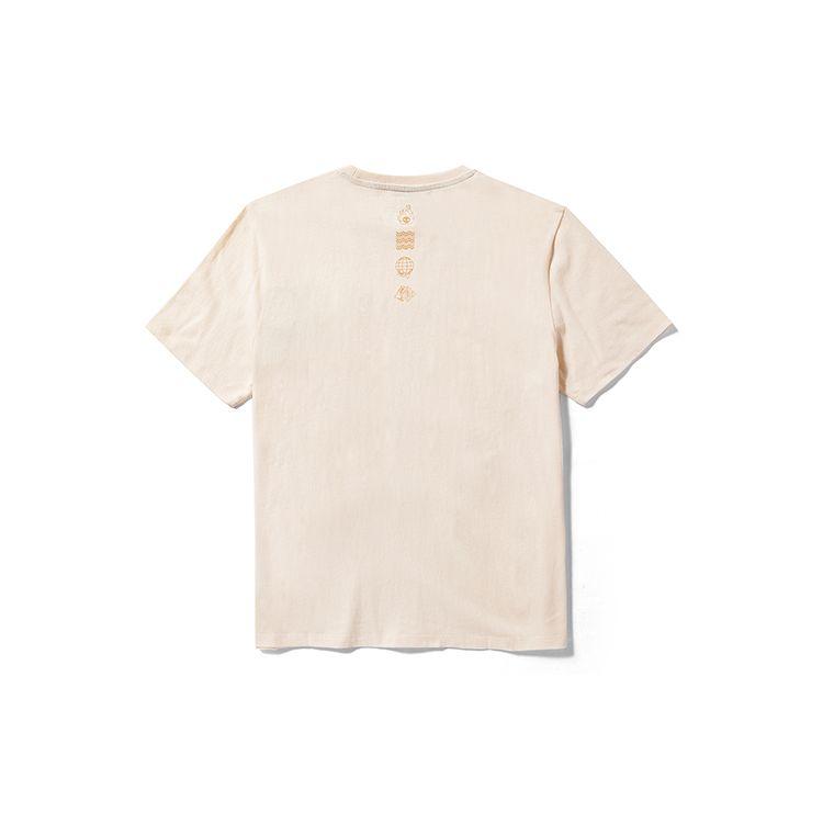 Timberland Solid Color Badge Crew Neck Comfortable Breathable Short Sleeve T-Shirt Unisex Tops Smoke-White A5TDB-V04