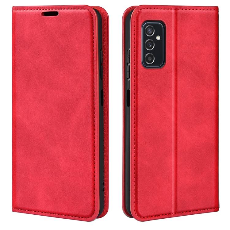 Für Samsung Galaxy M52 5G Retro-Skin Magnetische Sauglederhülle mit Halter & Kartenfächern & Brieftasche(Schwarz)