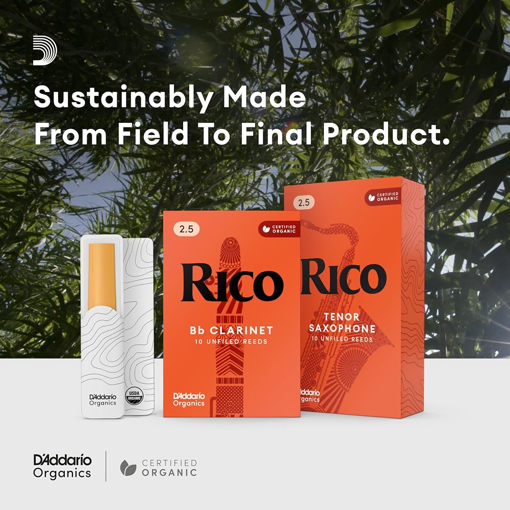 D'Addario WoodWinds Daddario Reed Baritone Saxophone RICO RLA2530 [Hardness: 3.0] Pack of 25 [Dom...