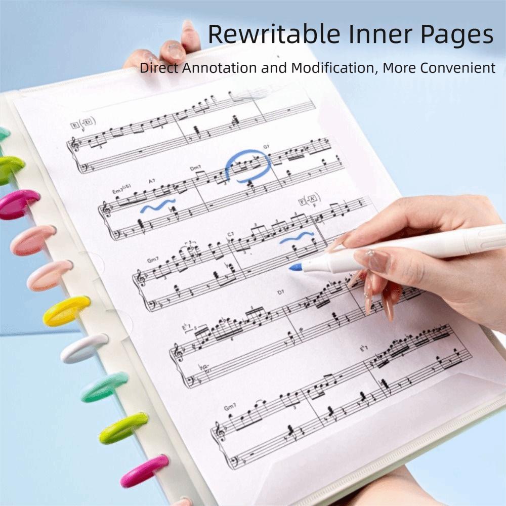 New Plastic Music Score Folder A4 Flexible Piano Sheets Folder Transparent Portable Music Book Folder Piano Practice