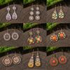23 Styles Classic Bohemian Colorful Drop Oil Dangle Earrings for Women Vacation Style Round Water Drop Earring Ethnic Jewelry