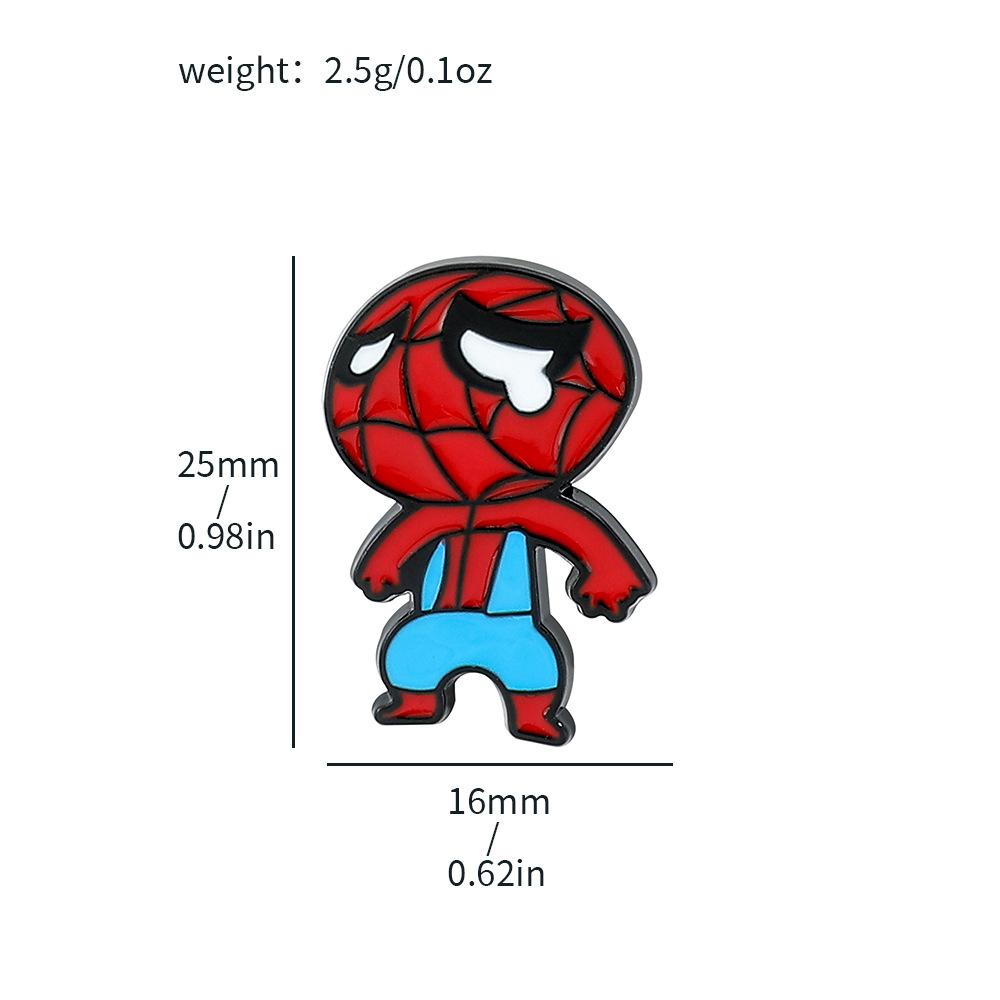 89 Spider-Man Alloy Brooch Marvel Superhero Spider-Man Metal Badge Backpack Jacket Personalized Decoration