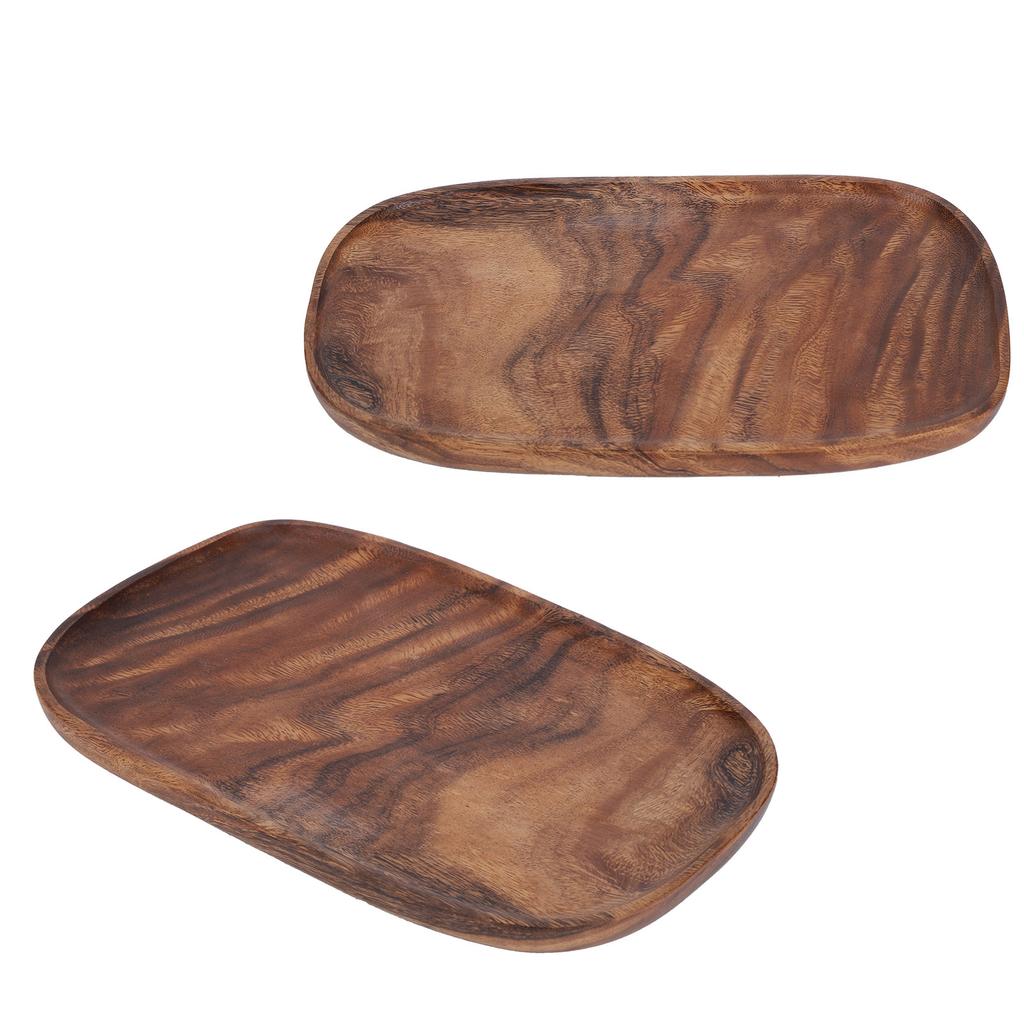 Nieregularna drewniana taca do przechowywania Organizer na przekąski owoce Akcesoria stołowe Talerz do fast foodów Dekoracja 30x20cm