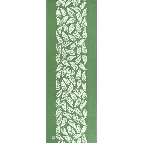 Someno Anbo Tenugui "Bamboo Shoots Green" Hand-dyed 100% Cotton Tokka Made In Japan 35cm X 100cm