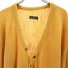 Vintage 70s Long Sleeve V Neck Cardigan Mustard Button Remake Men's Used