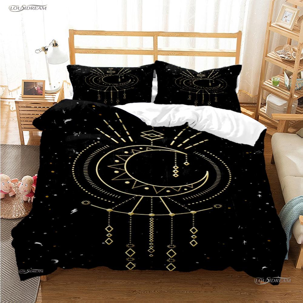Comforter Triple Moon And Pentagram All Season Comforter Bedding Set Soft And S Single/Double/Queen/King