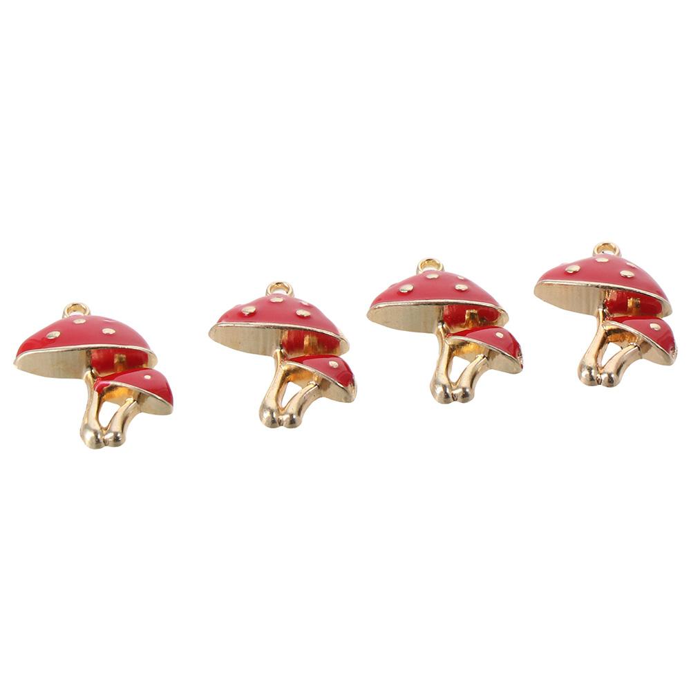 20pcs 20pcs Enamel 5 Shapes Red Mushroom DIY Mushroom Pendant Charms  Women