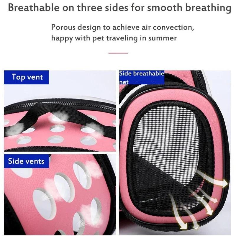 Cat Carrier Breathable Pet Dog Cat Carriers Backpack Bags Travel Space Capsule Cage Portable Pet Transport Bag Carrying for Cats