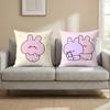 A-Asamimichan Cute Bunny Cushion Cover Multi-Scene Pillow Cover for Home & Car - Reversible, Soft & Durable for Daily Use