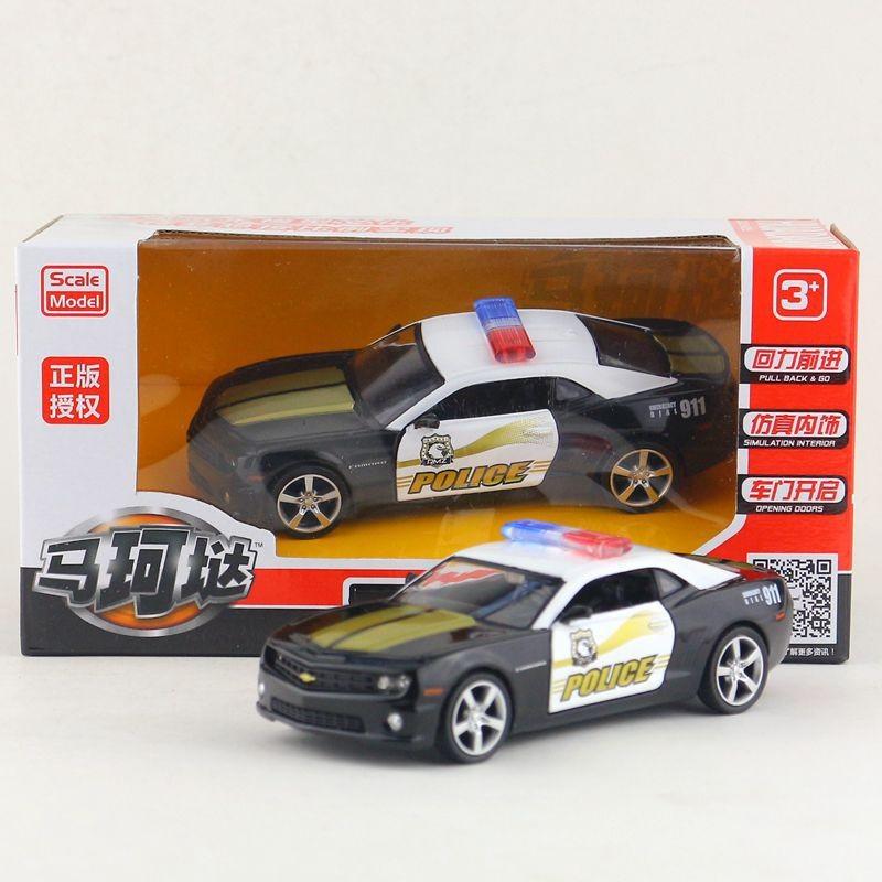 Car Model Alloy Camaro Bumblebee Police Car Toy For Kids Collectors
