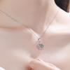 Sterling Crown Pendant Necklace Women With Moissanite Stone Adjustable Chain Fashionable