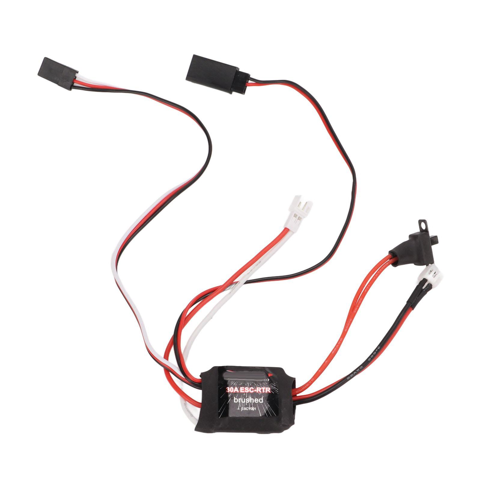 

Щітковий ESC Двонаправлений RC 30A Щітковий ESC з Білим PH 2-контактним Роз ємом для Моделей Автомобілів Масштабу 1:18 1:24 1:28