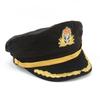 Cappello da marinaio da uomo e da donna, ufficiale, per addio al celibato, capitano nautico, nero