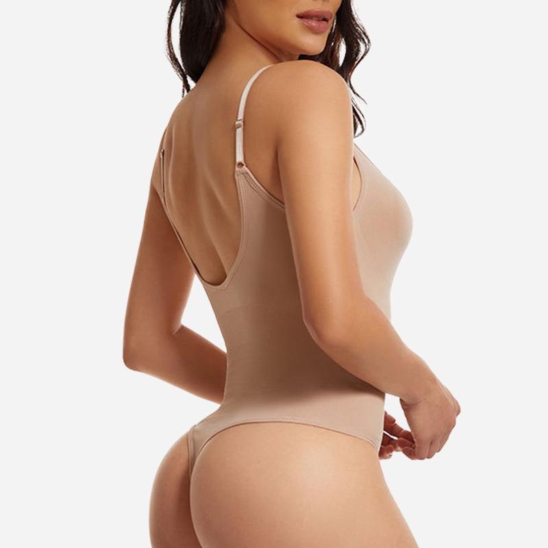 Women Sexy Back Shaping Tummy Control Thong One Piece Bodysuit Shapewear