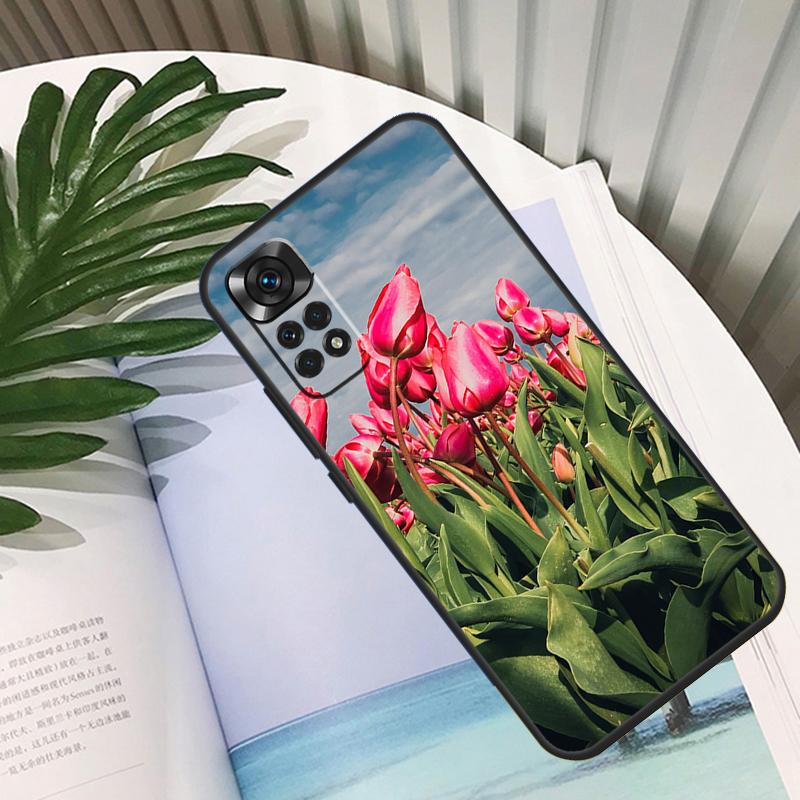 Tulips Flower Funda For Xiaomi Redmi Note 11 10 12 13 14 15 Pro Plus Case For Redmi 15C 10C 13C 12C 14C 15
