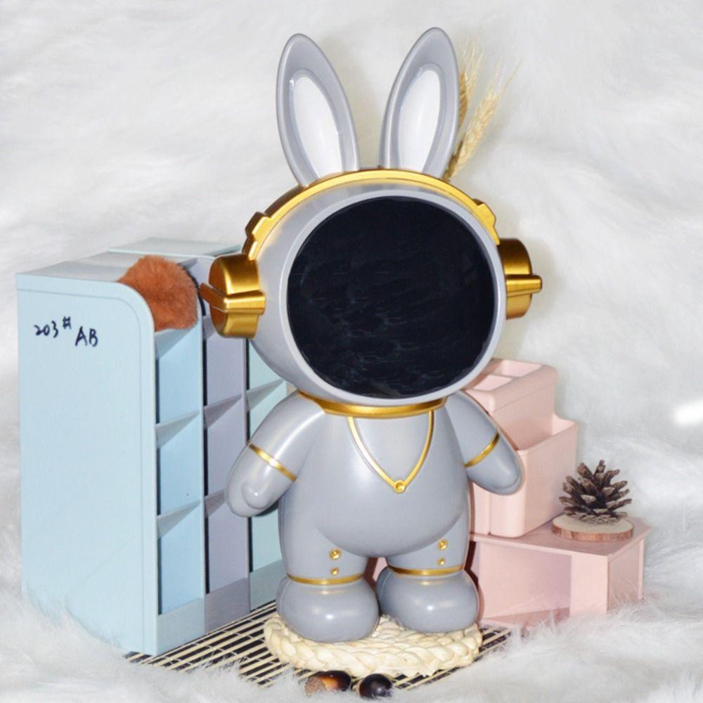 

Large Capacity Astronaut Savings Bank With Light Space Rabbit Savings Bank Home Decoration style A