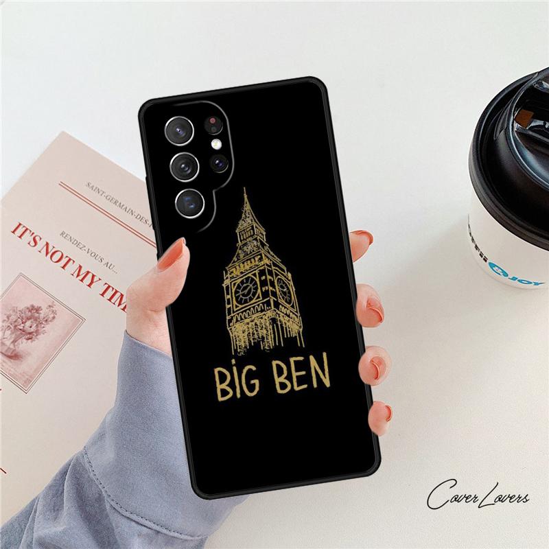 Big Ben Tower London phone case For Samsung Galaxy S24 S25 S23 S22 Ultra Note 10 20 Plus S20 S21 FE Cover