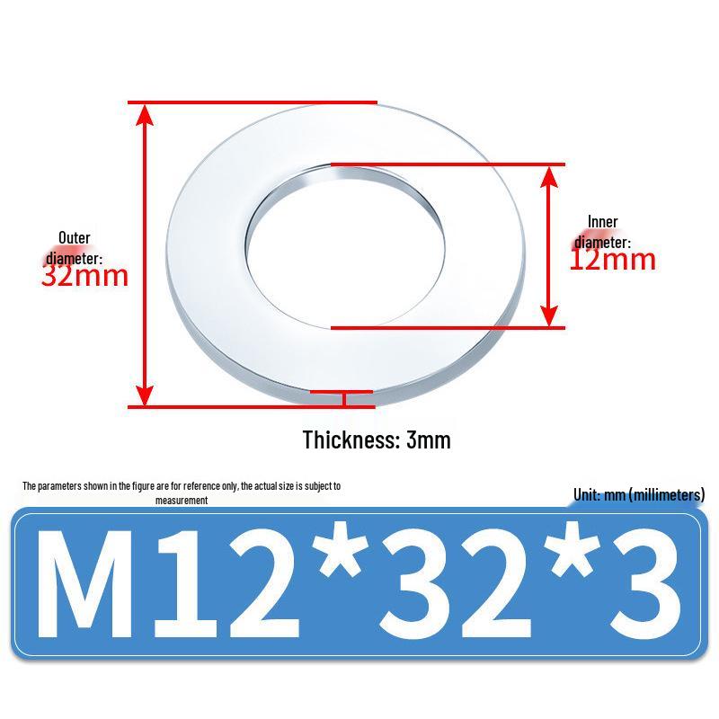 Extra Large Galvanized Metal Flat Washers - Sizes M1.6 to M14