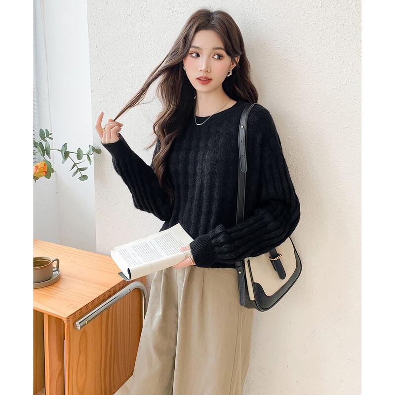 

Mokana Women s Urban Casual Long-Sleeve Knit Sweater MKNJD3585 One Size