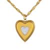 Love Shell Minimalist Furnace Real Gold Necklace Female Collarbone Chain Accessories