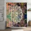 White Flower Mandala Shower Curtain with Glittery Star Design Bathroom Decor for Home Accessories 72 x 84 inches / 183cm x 213cm