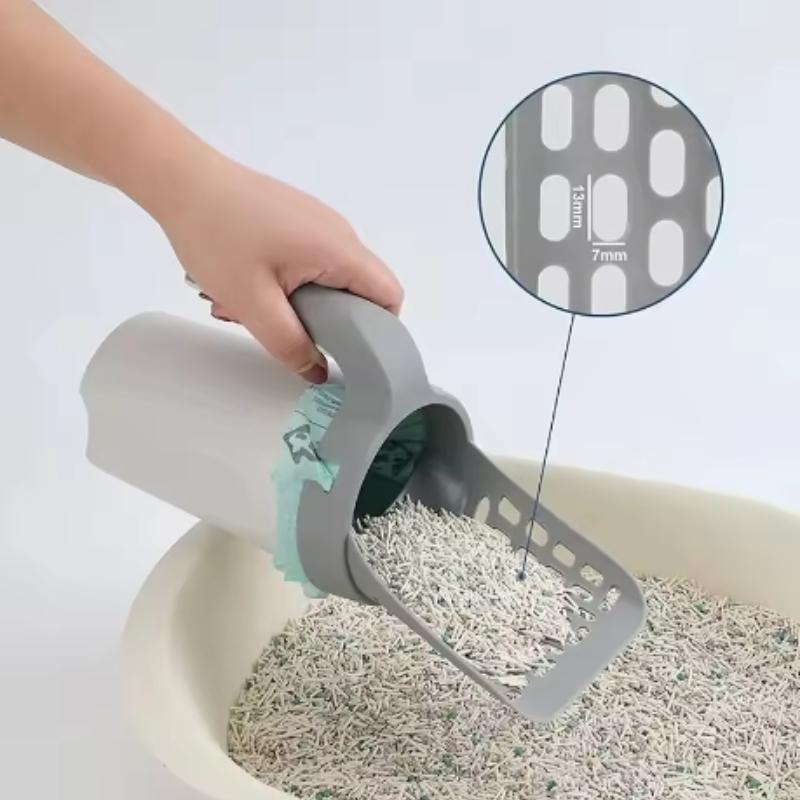 Cat Litter Scoop Self-cleaning Cat Litter Box Shovel Kitty Toilet Clean Tool for Litter Tray Sandboxes Shovel Sand Bottom Hidden Design Cats Supplies