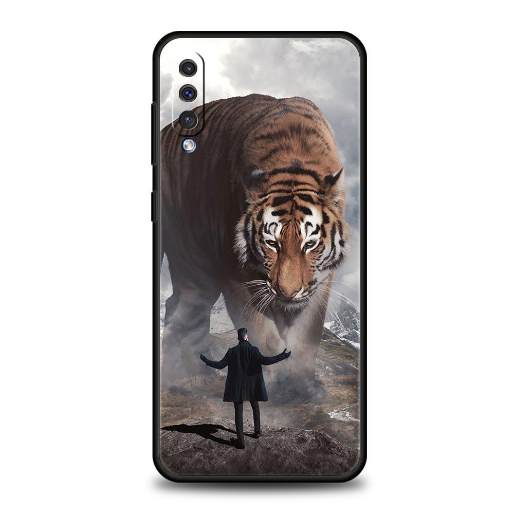 Animal Tiger Lion Case For Samsung Galaxy A12 A22 4G A32 5G A72 A52 A70 A50 A20e A30 A02s A10 A20s A10s A40 A04 Phone Cover Soft