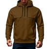 Men's Zip Up Hoodie Color Long Sleeve with Pocket Casual